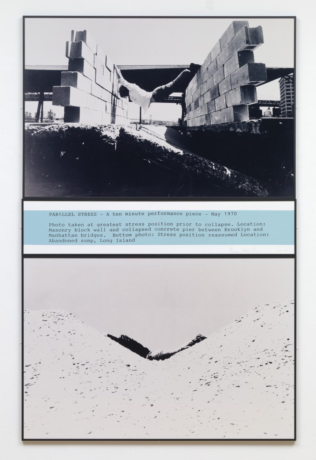 Εικόνα από το έργο Parallel stress (1970) του Dennis Oppenheim.