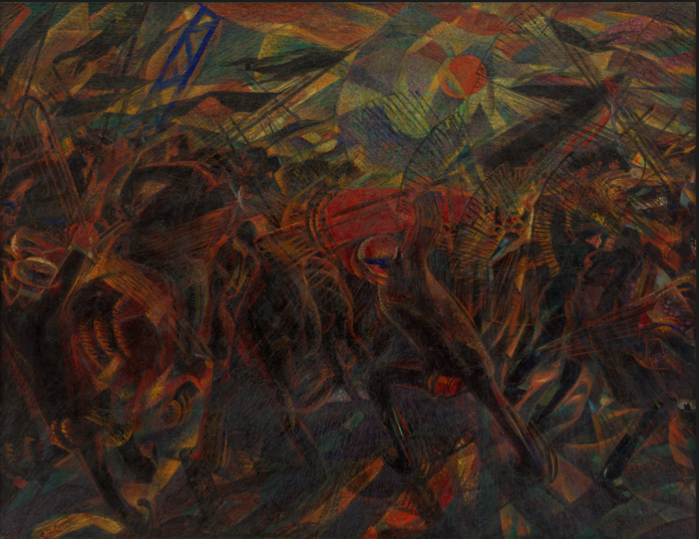 Carlo Carrà, Il Funerale dell’anarchico Galli [Η κηδεία του αναρχικού Γκάλλι] (1910-11), MoMA. 