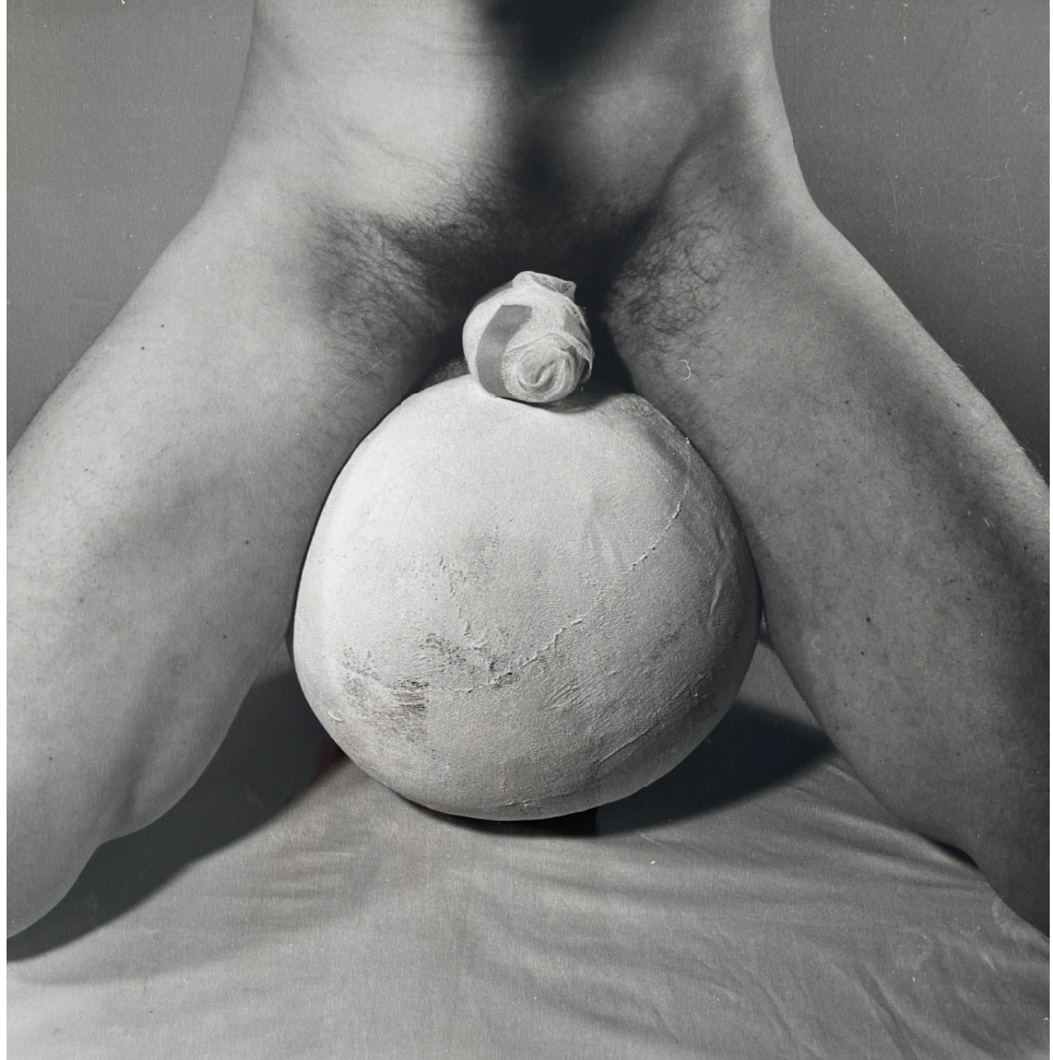 Μία από τις 58 ασπρόμαυρες φωτογραφίες από την επιτελεστική δράση του Schwarzkogler Aktion 2, Vienna (1965-1966).&nbsp;Οι περισσότερες επιτελέσεις του Schwarzkogler, σε αντίθεση με εκείνες των υπόλοιπων μελών του κινήματος, είναι σκηνοθετημένες μπροστά στην κάμερα και δεν επιτελούνται ενώπιον κοινού. 