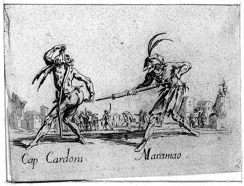 Λάτσο από δύο ηθοποιούς της κομμέντια ντελλ άρτε.&nbsp;