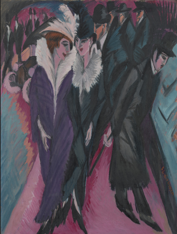 Ernst Ludwig Kirchner,&nbsp;Δρόμος, Βερολίνο, 1913, MoMA. 