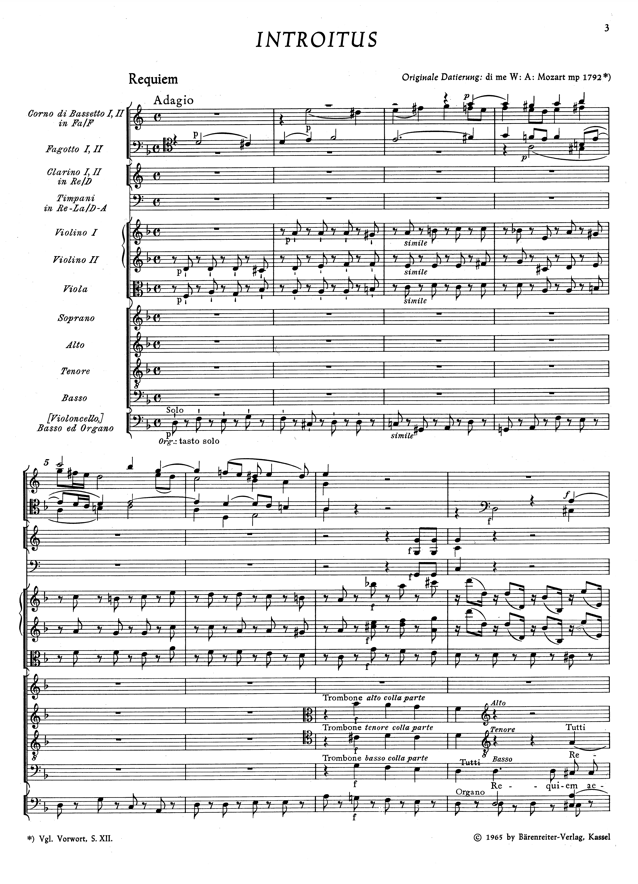 Παρτιτούρα του Ρέκβιεμ [Requiem], του [[#Wolfgang Amadeus Mozart [Βόλφγκανγκ Αμαντέους Μότσαρτ]#]].