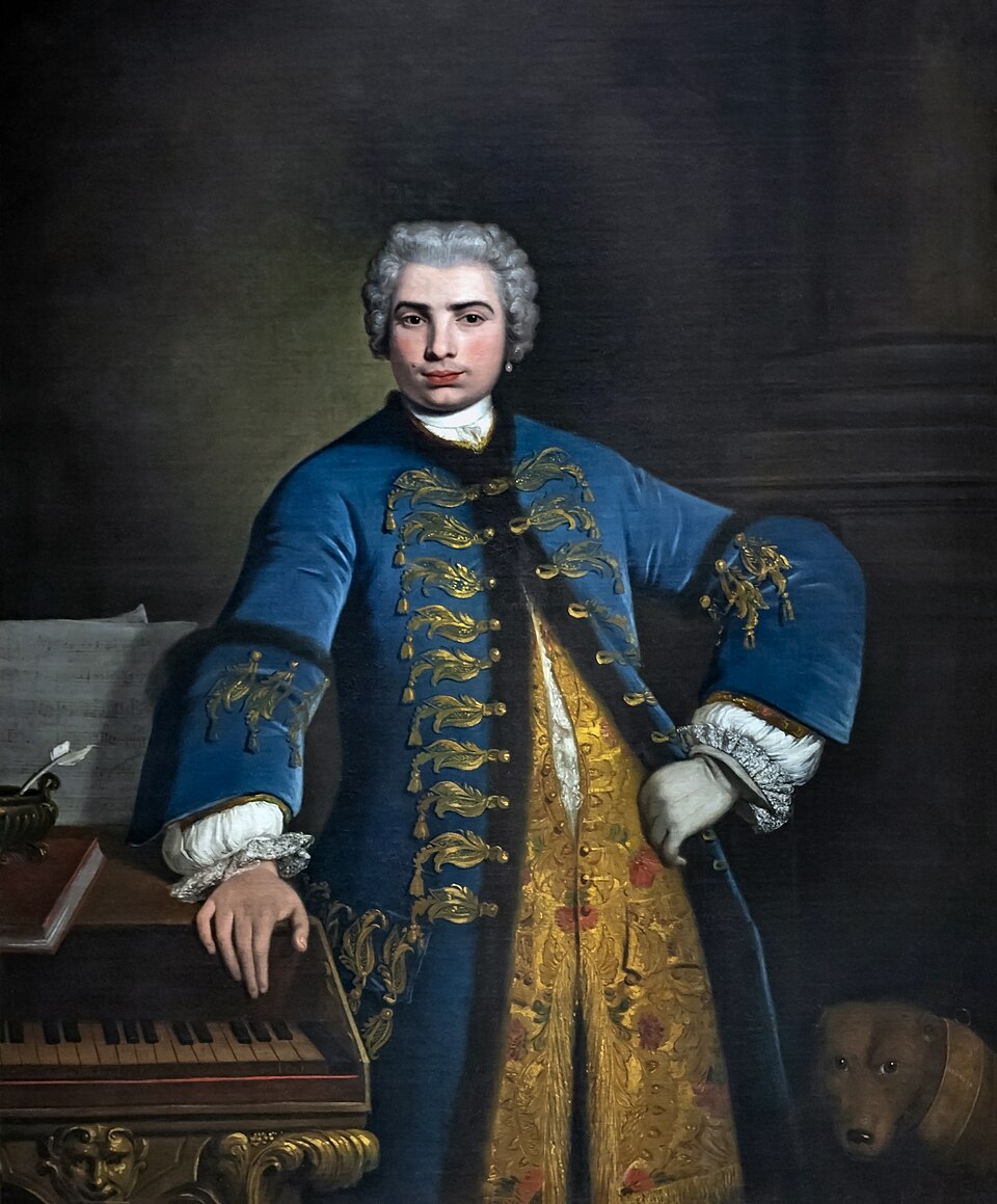 [[#Bartolomeo Nazari [Μπαρτολομέο Ναζάρι]#]], Farinelli (Carlo Broschi, 1705–1782) [Φαρινέλλι], 1734, ελαιογραφία σε καμβά (Royal College of Music, Λονδίνο). Προσωπογραφία του διασημότερου καστράτου του 18ου αιώνα, του Carlo Broschi, γνωστού με το καλλιτεχνικό όνομα Farinelli [Φαρινέλλι], φιλοτεχνημένη στη Βενετία στο απόγειο της ευρωπαϊκής του σταδιοδρομίας.