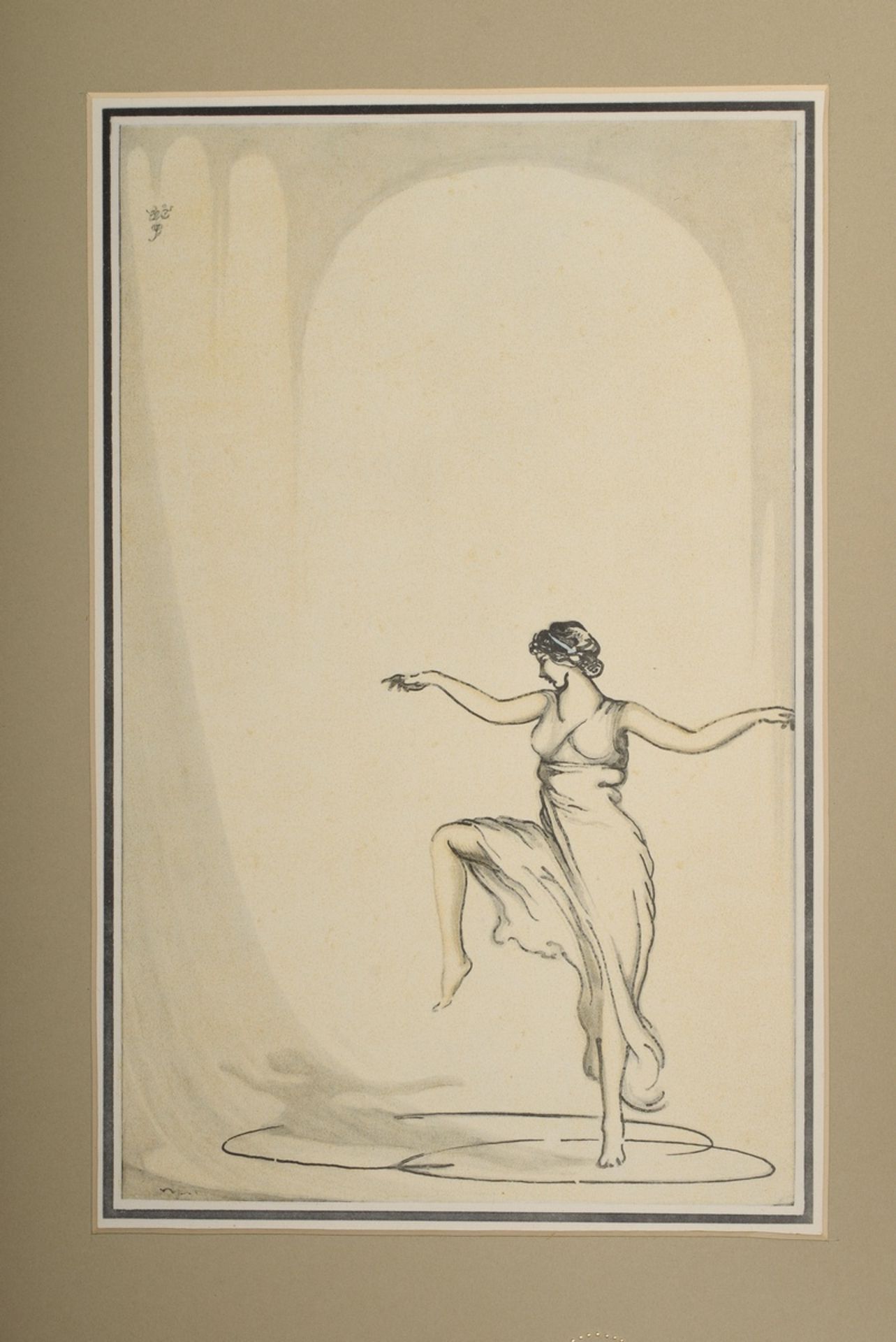 Σχέδιο του Craig ως σπουδή κίνησης της χορεύτριας Duncan, 1906. 