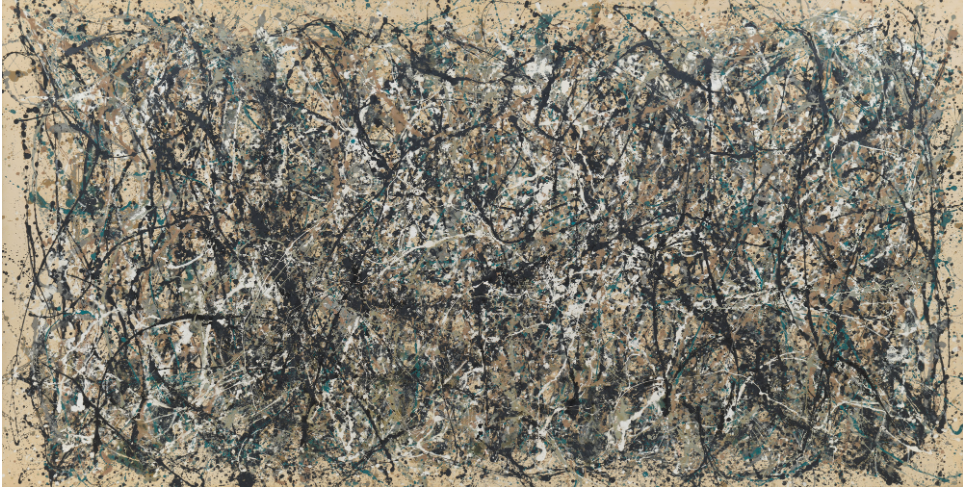 Jackson Pollock, «Ένα: Νούμερο 31» ["One: Number 31", 1950], [λάδι και σμάλτο σε καμβά, 269 x 530 εκ.], Νέα Υόρκη: MoMA.