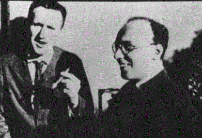 Ο Brecht και ο Weill στο Βερολίνο, κατά τη συνεργασία τους στην παράσταση Η όπερα της πεντάρας (1928).